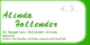 alinda hollender business card